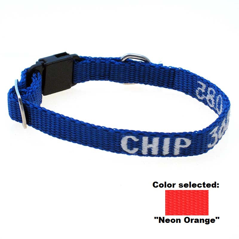 Adjustable Nylon Cat Collar - with Personalized Embroidery, - Lucky Pet
